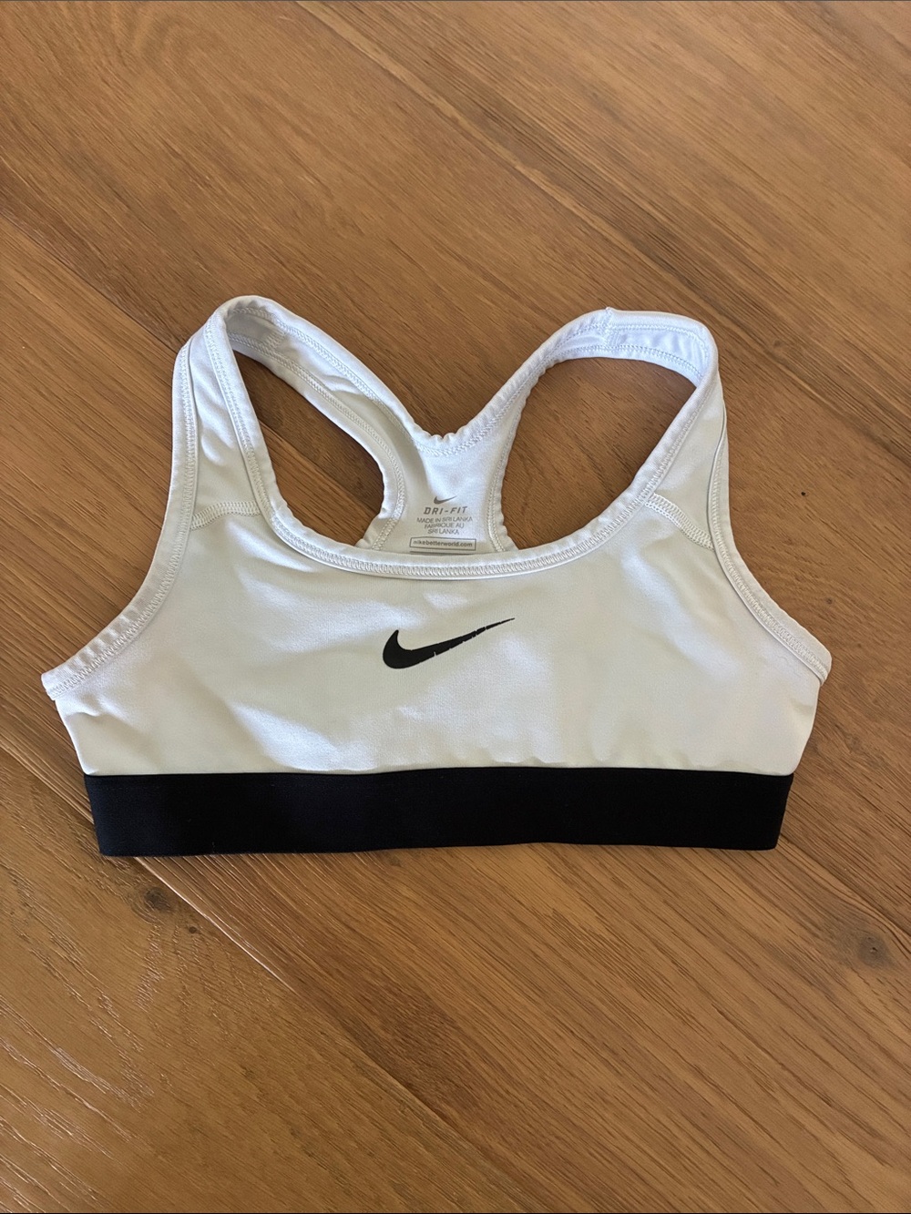 Girls Nike White Sports Bra